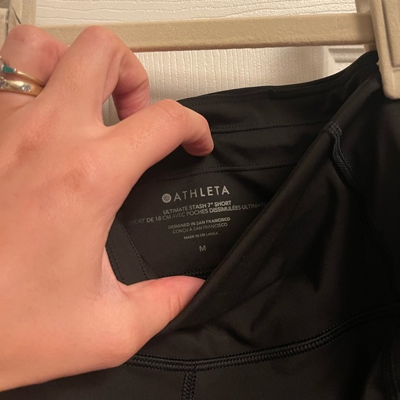 Athleta Ultimate Stash 7in Black Women's Bike Shorts - M - Picture 4 of 5